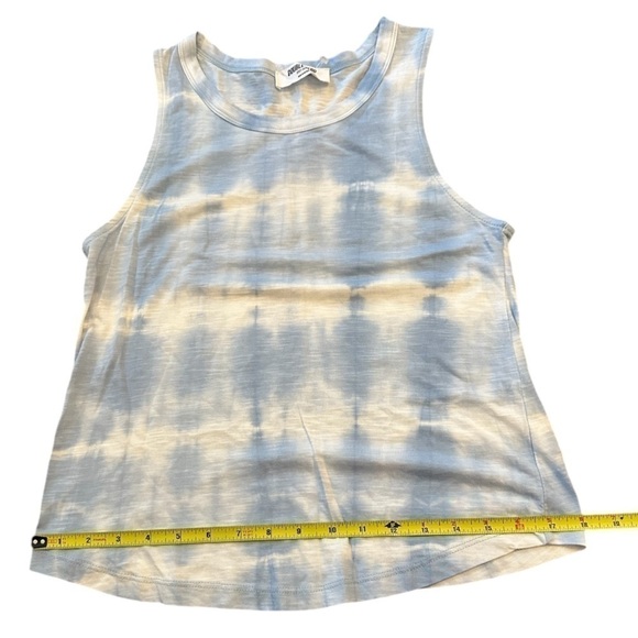 Double Zero Brand Women's Blue Tie Dye Stripe Jersey Tank Top Size Spicy Small - Picture 5 of 8